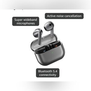 Wireless Bluetooth Earbuds with Charging Case - Silver